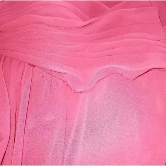 DAVID'S BRIDAL PINK STRAPLESS GOWN SZ.10 GOOD USED CONDITION - Picture 7 of 7